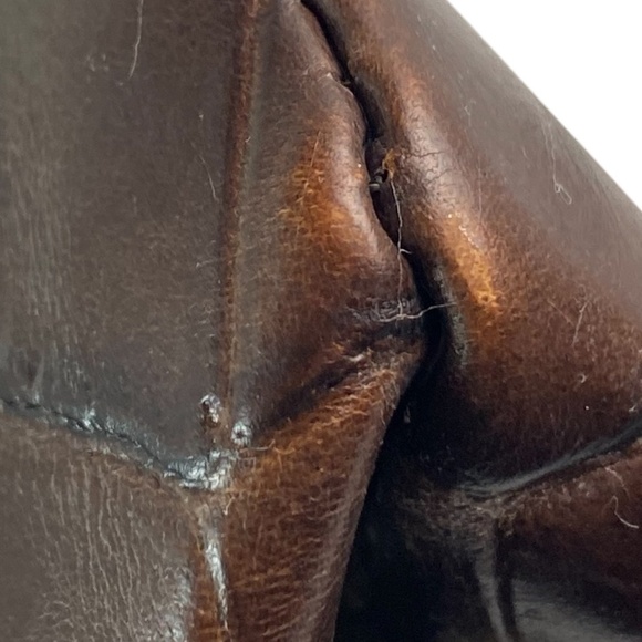 BANANA REPUBLIC - Banana Republic Clutch in Croc Embossed 100% Leather Brown - Picture 10 of 11